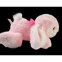 Dan Dee Hoppy Hopster Bunny Rabbit 8&quot; Pink White Soft Eyes Plush 3+ Easter - £12.61 GBP