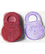 Rubber Stamp PADLOCK Metal Lock Yale 1 x 1.5&quot; Unmounted - £1.94 GBP