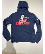 Women&#39;s Nike Heather Gray NEW ENGLAND PATRIOTS Fleece Pullover Hoodie XS - $631.96 MXN