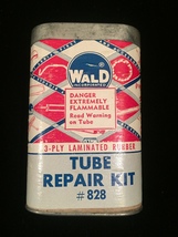 Vintage Wald tube repair kit #828 tin packaging image 5