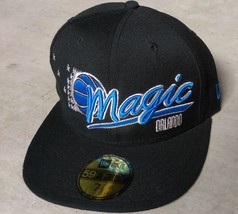 New Era 59Fifty NBA Orlando Magic Black Blue Basketball Hat Cap Size 7 1/8 - $23.99