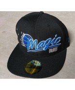 New Era 59Fifty NBA Orlando Magic Black Blue Basketball Hat Cap Size 7 1/8 - £19.17 GBP