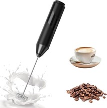 Kitchen Handheld Milk Frother Black Electric Milk Frother Handheld Cappuccino - £10.22 GBP