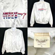 American Video Center Vtg Satin Snap Jacket size XL Mens 1980s Rental US... - $77.24