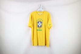 Nike Mens Size XL Spell Out Brasil Soccer Futbol World Cup Short Sleeve T-Shirt - £27.59 GBP