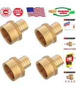 Durable 3/4&quot; Female NPT Barb Crimp Fittings - Pack of 4, Corrosion-Resis... - $490.10 MXN