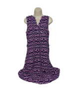 a.n.a A New Approach Shift Dress Small Pink Purple Geometric Hi Low Ruffles - $18.71