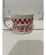 1 Vintage Gibson Coca-Cola Checkered Logo Soup/coffee Mug 1999 4” Dia - €4,27 EUR