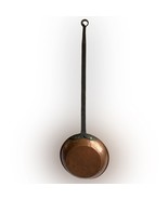 French Vintage 28.5&#39;&#39; Long Copper Pan with Black Handle Rustic Kitchen D... - $1,714.58 MXN