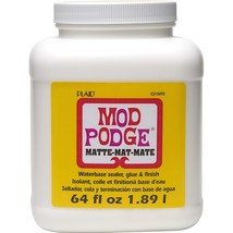 Mod Podge CS15092 Waterbase Sealer, Glue and Finish, 64 oz, Matte - $79.79