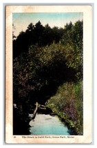 Brook in Guild Park Ocean park Maine ME 1934 Frank Sparrow WB Postcard U8 - $3.02