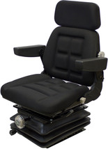 Black Fabric Mechanical Suspension Seat Fits Multiple Tractor Applications - £599.50 GBP