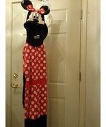 Disney Minnie Mouse Adult One Piece Pants Costume Size M Hoodie Long Sleeve - $34.30 CAD