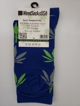 PREMIUM  QUALITY 420 WEED SOCKS CREW SIZE - SEATTLE COLORS - GO SEAHAWKS... - £10.16 GBP