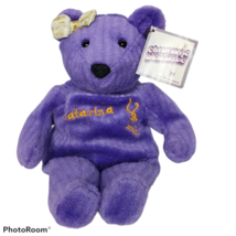 Salvino&#39;s Bammers Purple Katarina Witt Ice Skater Plush Plush Teddy Bear 1999 9&quot; - £21.03 GBP