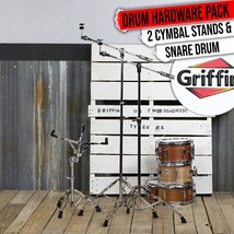 3 PACK - Cymbal Stand With Boom Arm &amp; Snare Drum Stand Kit by GRIFFIN | ... - $80.79+