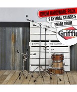 3 PACK - Cymbal Stand With Boom Arm &amp; Snare Drum Stand Kit by GRIFFIN | ... - $147.63 CAD