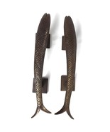 Pisces Fish Brass Door Pulls and Knob - 11.8&quot; Vintage Old Style Door Handle - $121.00+