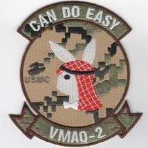 4.3&quot; Marine Corps VMAQ-2 Can Do Easy Bunny Camo Desert Patch - £28.05 GBP