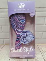 NIB Wet Brush Detangle Plus Style Kit Limited Edition Swirl Style Coil S... - $159.77 MXN