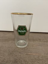Vintage German Beer Glass Diebels Alt Gold Rimmed Pint Glass Made In Ger... - $14.00
