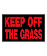 KEEP OFF THE GRASS yard SIGN 8&quot; x 12 Fluorescent RED Plastic HILLMAN 839948 - $29.06 CAD