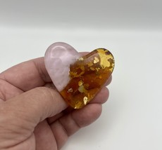 Handmade Dichroic Glass Heart Object de Arté Keepsake- “You Are Loved&quot; #359 - $45.00