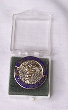 Vintage Medical Receptionist Lapel Badge Pin Gold Toned - $6.92