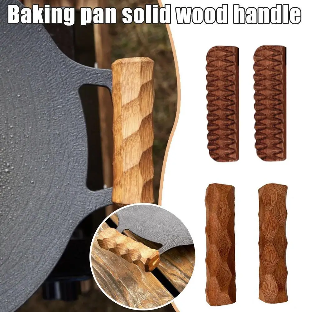 Wooden BBQ Pan Handle Anti Scald Heat Resistant Insulated Grip Replacement For - £16.34 GBP
