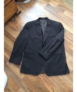 Chaps MENS BLAZER SPORTS COAT SUIT JACKET SIZE 44R Brown Stripe 100% Wool - $42.65