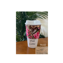Pink Camo  Reusable Coffee Cozy - £3.09 GBP