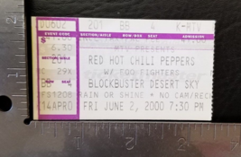 Red Hot Chili Peppers / Foo Fighters - June 2, 2000 Vintage Concert Ticket Stub - £14.38 GBP