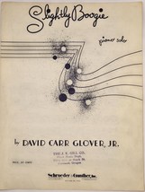 Slightly BOOGIE-Piano Solo-by David Carr Glover Jr-1950-Sheet Music - $18.37