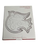 Celebrations by Mikasa Christmas Collection Glass Dove Dish Holiday 9.25 in - £19.71 GBP