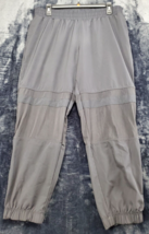 Fabletics Jogger Pants Womens Size Large Gray Pockets Elastic Waist Logo Pull On - £11.64 GBP