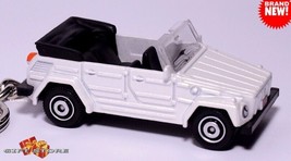 VERY RARE! KEY CHAIN WHITE VW THING TYPE 181/182 VOLKSWAGEN TREKKER KURI... - $48.98