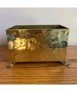 Vintage MCM Hammered Brass Colony Metalsmiths of Virginia Rectangle Planter - $16.36