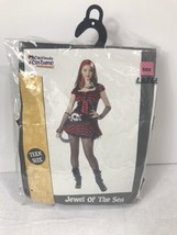 CA Costumes Jewel Of The Sea Skull Pirate Halloween Costume Red Black Junior L - £17.18 GBP