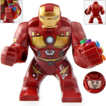 Large Iron Man with Infinity Gauntlet Marvel Endgame Minifigures Includes stones - £6.29 GBP