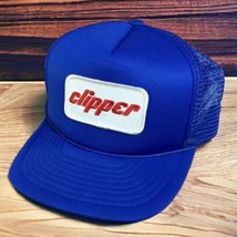 VTG Norton Clipper Trucker Hat Blue Snapback Mesh Rope Foam Cap Patch Excellent - £8.79 GBP