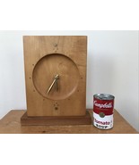 Vtg Mid Century Modern Handmade Handcarved Solid Wooden Wood Maple Brass... - $139.99