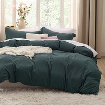 Duvet Cover Queen Size - Soft Prewashed Duvet Cover Set, 3 Pieces, 1 Duvet Cover - £37.54 GBP