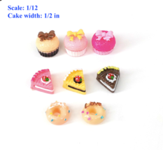 1/12 scale dollhouse miniatures cakes assorted cakes store decoration; Lot 8pcs - £4.50 GBP