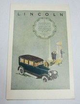 Vintage 1924 Lincoln Sedan Car Auto Print Ad Ford Motor Company 14.5 x 9... - $14.99