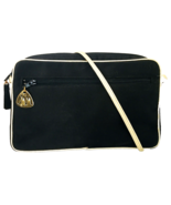 Vintage Morris Moskowitz Black Satin Evening Shoulder Bag w/ Gold Accent... - £10.07 GBP