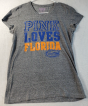 Florida Gators PINK Victoria&#39;s Secret Shirt Football Womens Large Gray Polyester - £13.89 GBP