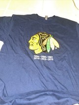 Chicago Blackhawks Black Frost Logo Short Sleeve T Shirt - £7.56 GBP