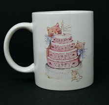 Happy Birthday Coffee Mug With Cats and Mice - £4.93 GBP