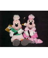 Golf Minnie and Caddy Mickey Mouse Bean Bags With Tags From The Disney S... - £19.45 GBP