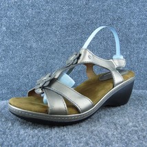 Thom Mcan Wanda Women Gladiator Sandal Shoes Pewter Leather Size 7 Medium - £19.78 GBP